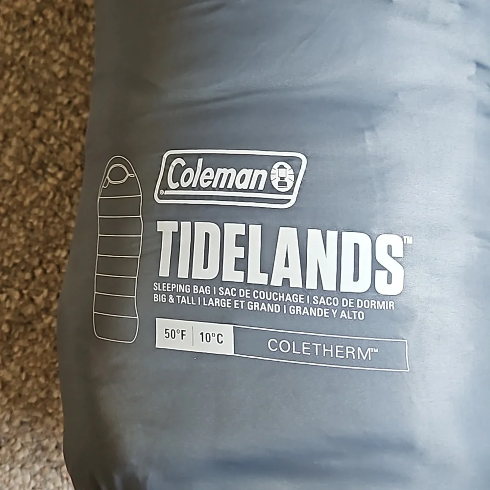 NWOT Coleman Tidelands 50° Big & Tall Mummy Insulated Sleeping Bag. - Picture 9 of 14